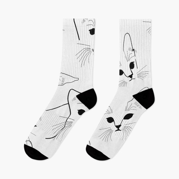 Item preview, cats, line drawing, white cats, abyssinian cats, lots of cats, adorable, cute designed and sold by Maria Mihailova.