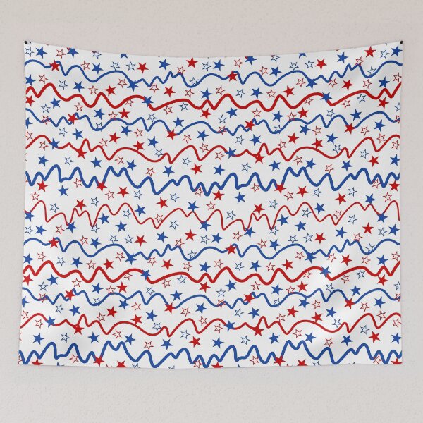 Item preview, Amercian Patriotic ZigZag Stripes and Stars Pattern designed and sold by mrhighsky.