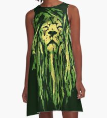 military rasta lion A-Line Dress