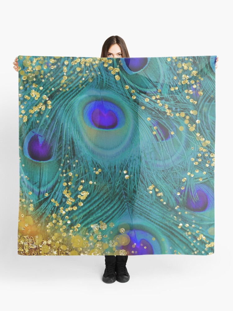 Dreamy peacock feathers, teal and purple, glimmering gold Pullover Hoodie  for Sale by Glimmersmith