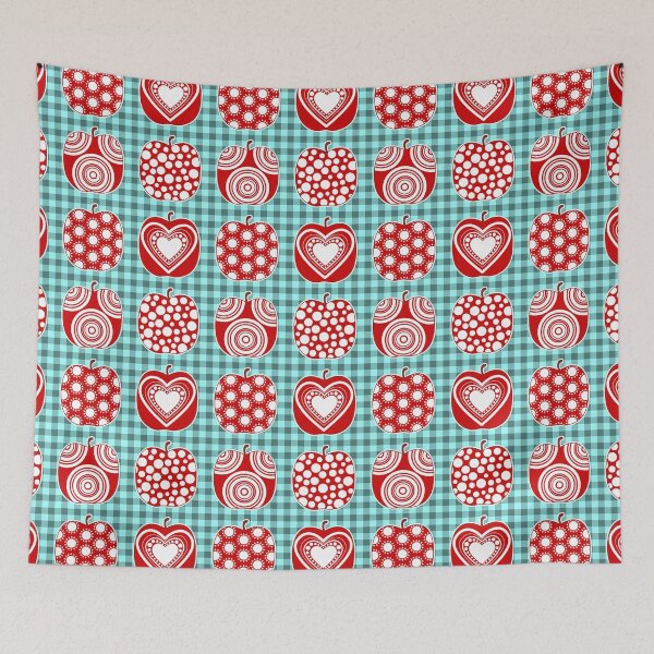 Item preview, Apples and check pattern designed and sold by mrhighsky.