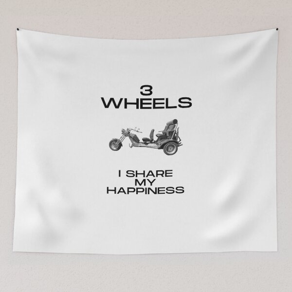 Item preview, Trike design, trike T-shirt, 3 wheels share my happiness designed and sold by MayaAndNora.