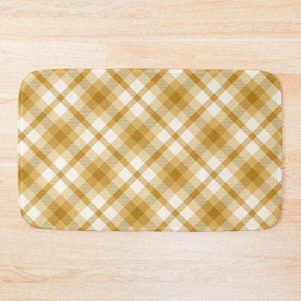 Item preview, Mustard Yellow Clan Clark  Diagonal Tartan Plaid Pattern,Scottish,scotland,Stewart,scots,Vintage,traditional,classic, designed and sold by Tamas Das.