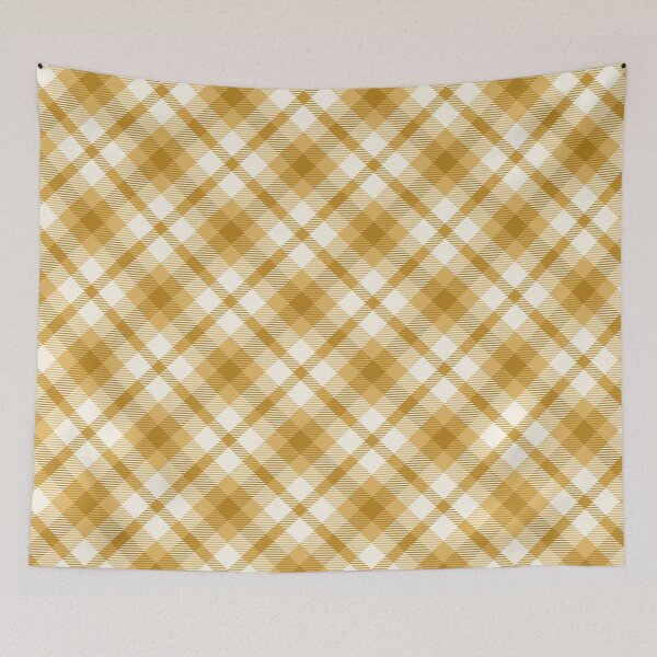 Item preview, Mustard Yellow Clan Clark  Diagonal Tartan Plaid Pattern,Scottish,scotland,Stewart,scots,Vintage,traditional,classic, designed and sold by Tamas Das.