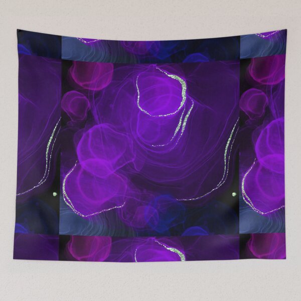 Item preview, Purple, blue, silver Abstract pattern designed and sold by Itzjustlife.
