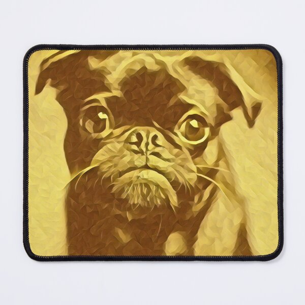 Item preview, Gold Portrait Puppy Pug Life Art designed and sold by TheWildFlix.