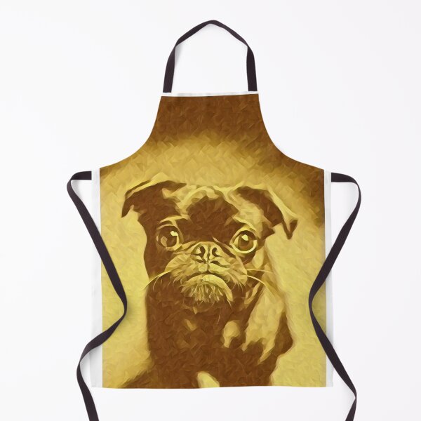 Item preview, Gold Portrait Puppy Pug Life Art designed and sold by TheWildFlix.