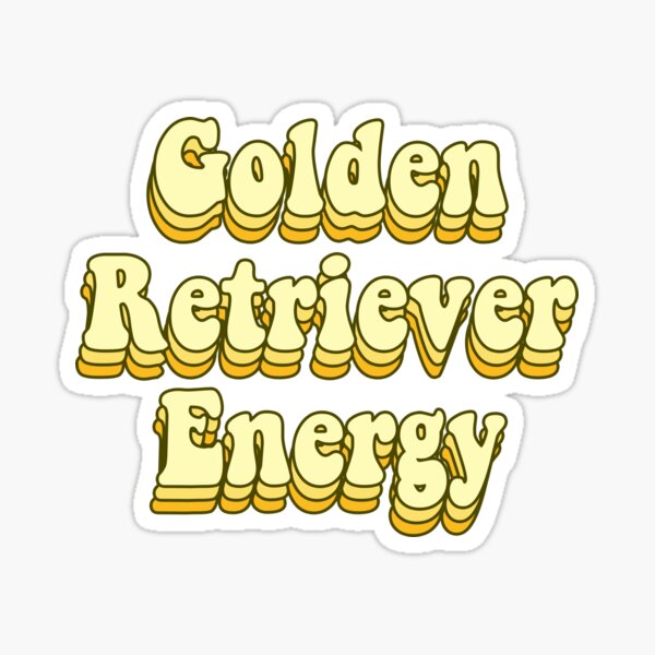 Golden Retriever Energy Sticker