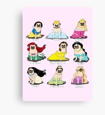Lienzo Princesas Pug
