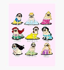 Pug Princesses Photographic Print