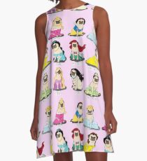 Vestido acampanado Princesas Pug