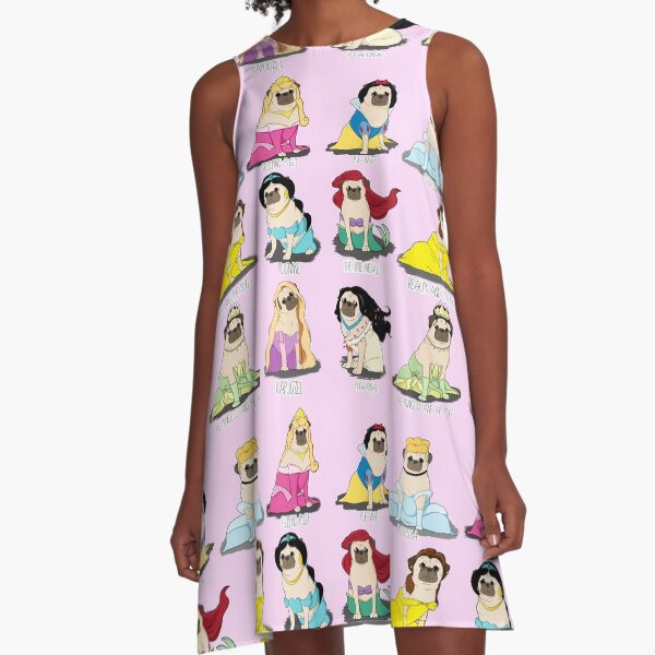 Pug Princesses A-Line Dress