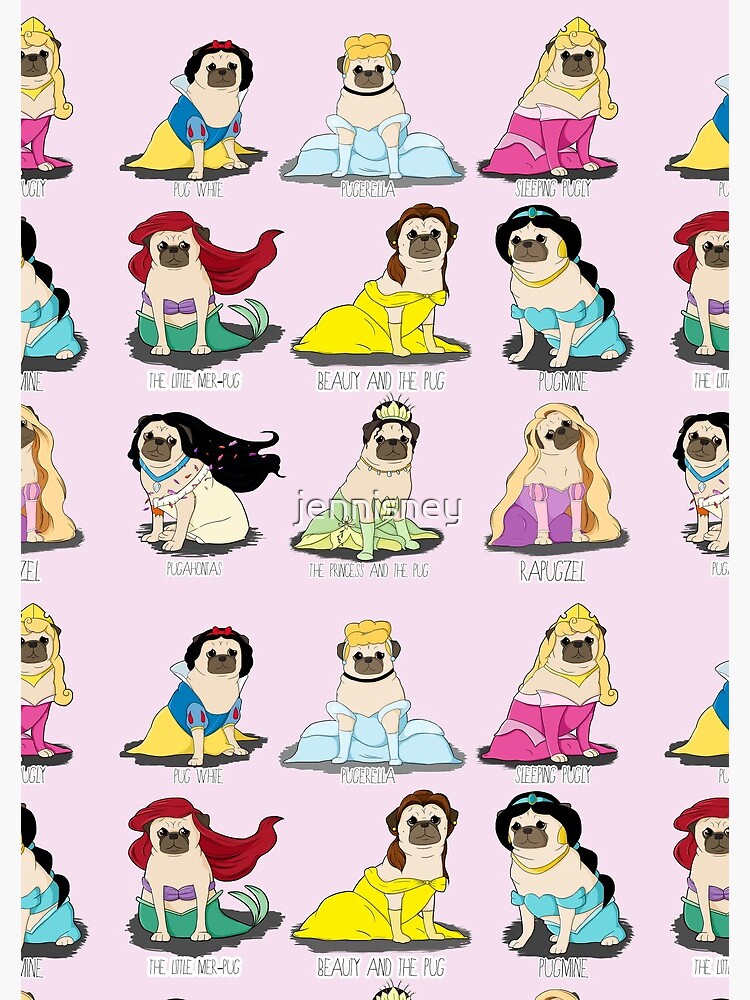 Pug Princesses by jennisney