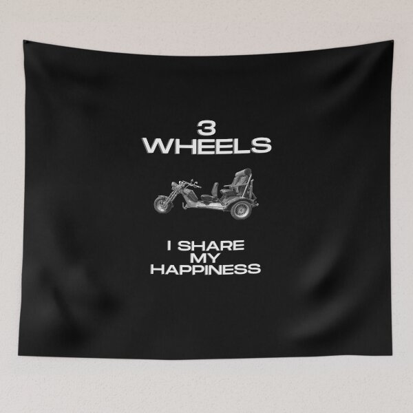 Item preview, Trike design, trike T-shirt, 3wheels share happiness designed and sold by MayaAndNora.