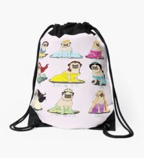 Pug Princesses Drawstring Bag