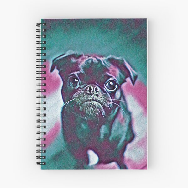 Item preview, Retro Neon Purple Portrait Puppy Pug Life Art designed and sold by TheWildFlix.