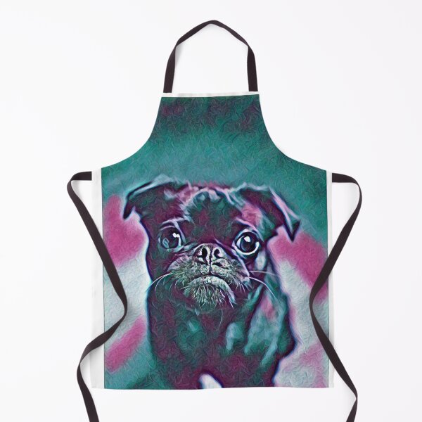 Item preview, Retro Neon Purple Portrait Puppy Pug Life Art designed and sold by TheWildFlix.