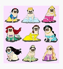 Lámina fotográfica Pug Princesses Version 2