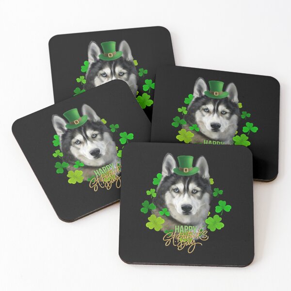 Item preview, St Patrick's Day Irish Saint Patrick Shamrock Furious Husky designed and sold by Barnissim.
