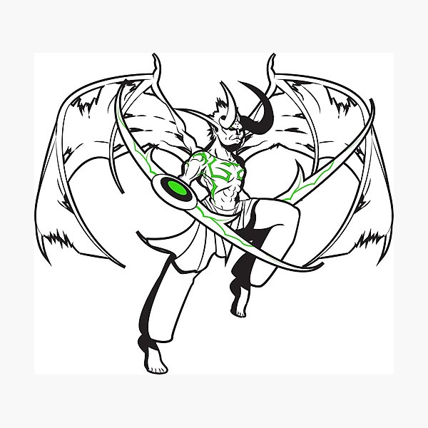 Demon Hunter - Black and White Photographic Print