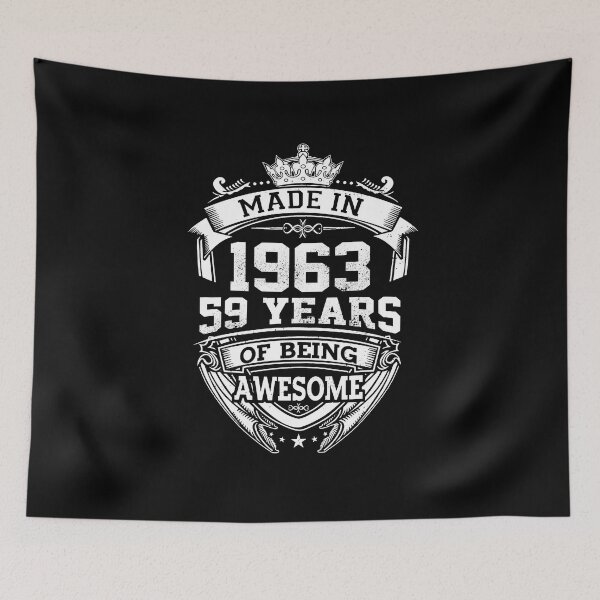 Item preview, Made In 1963 Limited Edition 59 Years Of Being Awesome Classic Birthday designed and sold by AraJordeStore.