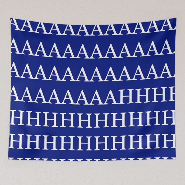 Item preview, AAAAAAAAAAAAAAHHHHHHHHHHH - white on navy designed and sold by Endless Screaming.