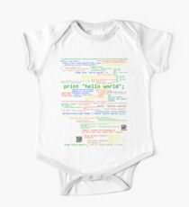 Hello World - Many Programming Languages (dark) One Piece - Short Sleeve