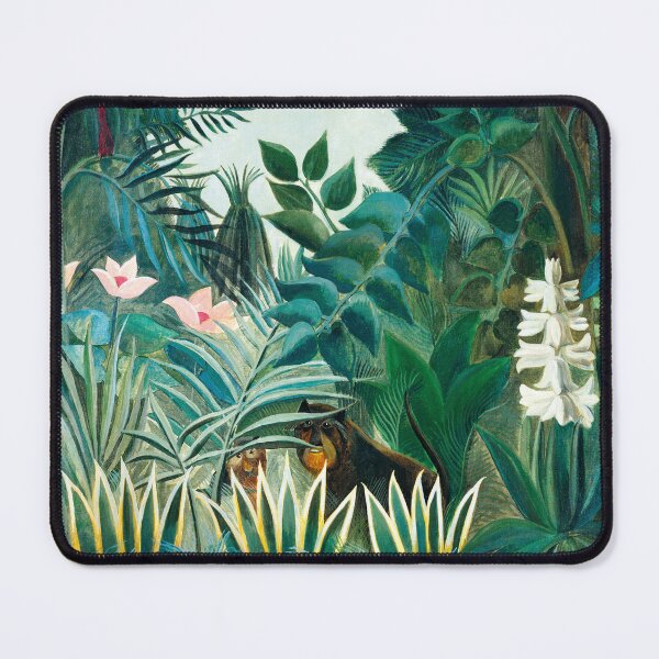 Item preview, Henri Rousseau's famous painting of The Equatorial Jungle from1909 designed and sold by The Happy Plot.