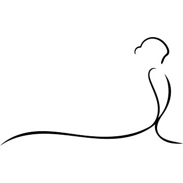 Body positive minimalist line silhouette art modern ink sketch