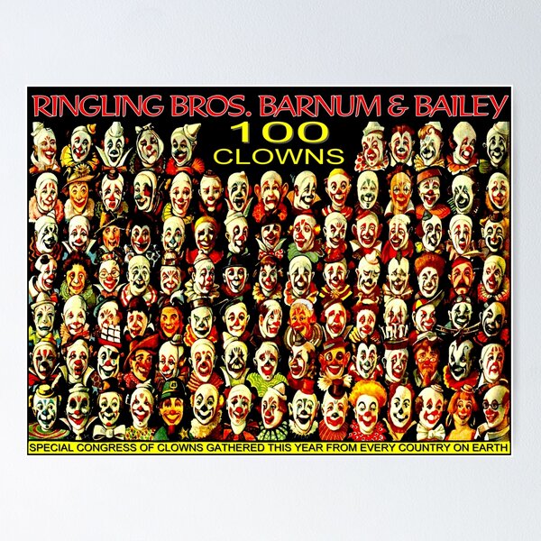 Item preview, RINGLING BROS, BARNUM & BAILEY: Vintage Clown Print designed and sold by posterbobs.