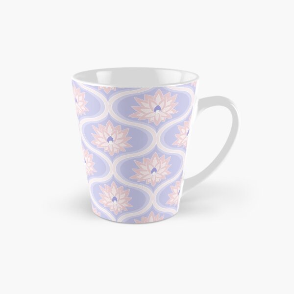 Item preview, candy and periwinkle lotus flower ogee pattern designed and sold by colorofmagic.
