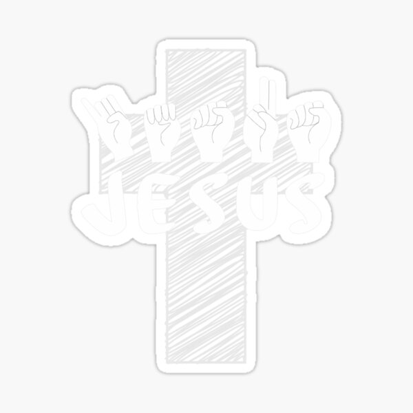 "Asl Jesus Christian Sign Language Interpreter" Sticker by ...
