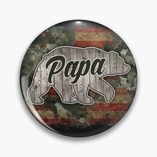 Item preview, Vintage American Flag Papa Bear Dad Daddy Father's Day designed and sold by tjred01.