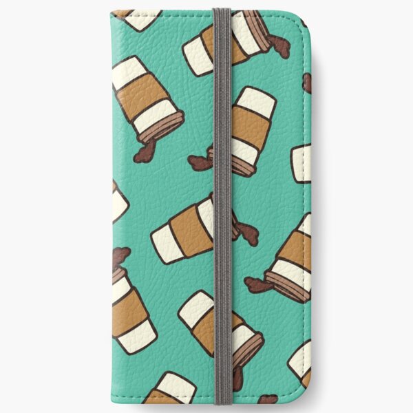 Take it Away Coffee Pattern iPhone Wallet