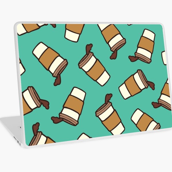 Take it Away Coffee Pattern Laptop Skin