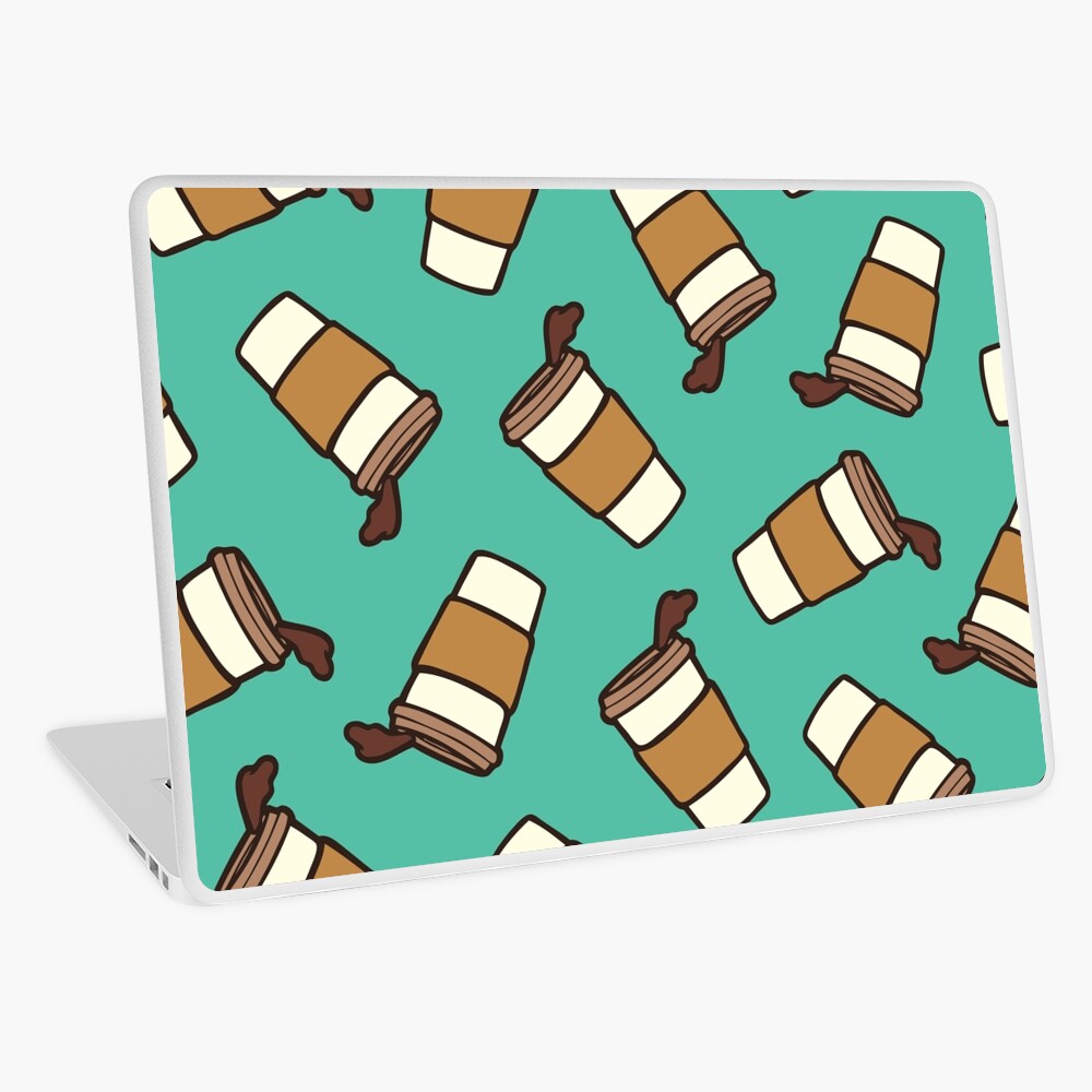 Take it Away Coffee Pattern Laptop Skin