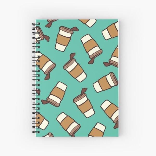 Take it Away Coffee Pattern Spiral Notebook