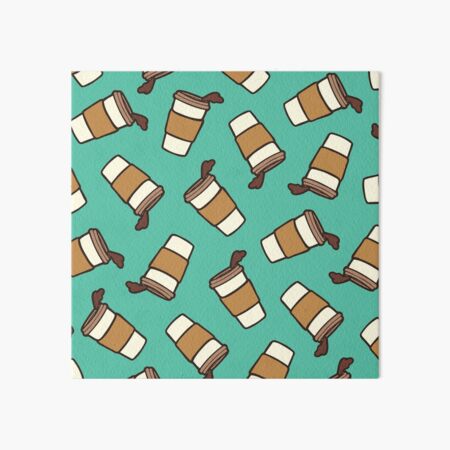 Take it Away Coffee Pattern Art Board Print