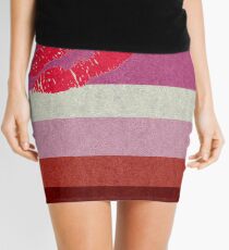 Lipstick Lesbian Flag Mini Skirt