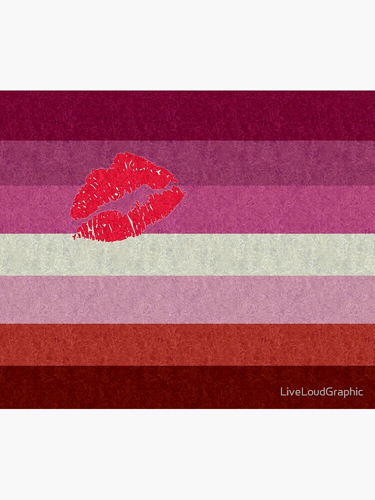 "Lipstick Lesbian Flag" Poster by LiveLoudGraphic Redbubble