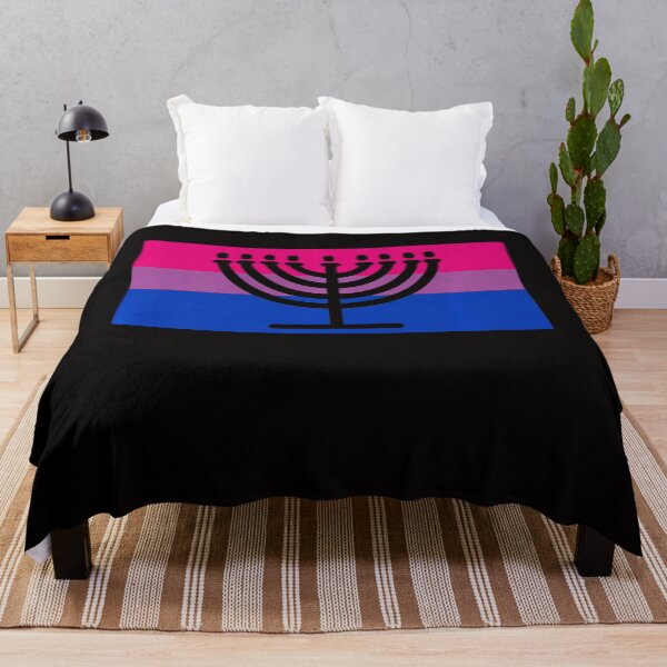 Item preview, Jewish Hebrew Menorah Gay Bisexual Pride Flag Party  designed and sold by KristieFannon.