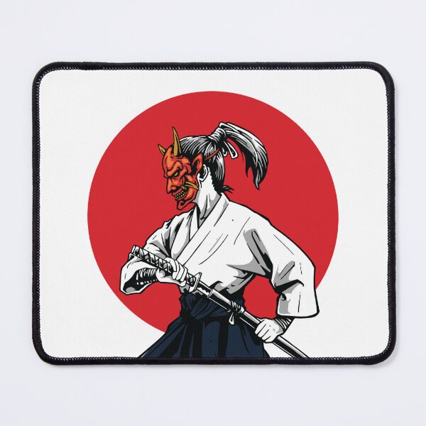 Item preview, Samurai Japanese Oni Mask Ronin Sensei designed and sold by BakaOutfit.