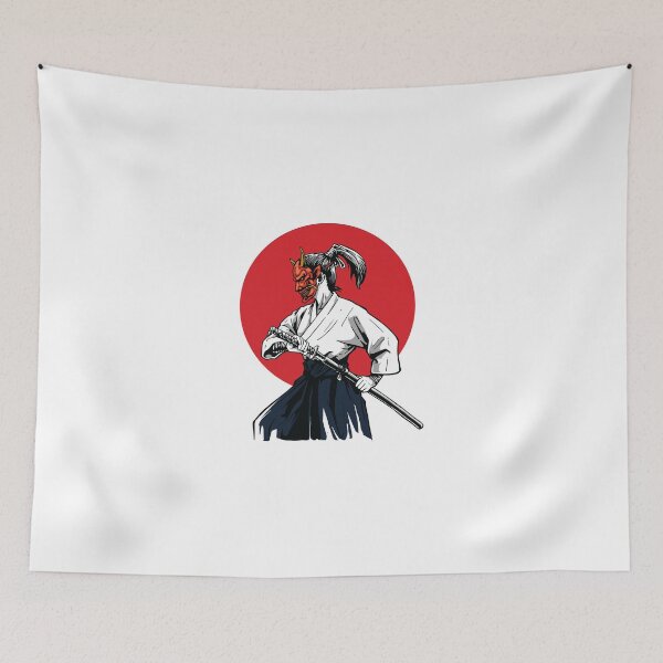 Item preview, Samurai Japanese Oni Mask Ronin Sensei designed and sold by BakaOutfit.