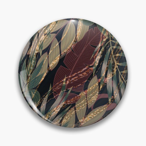 Item preview, luxury gold and green leaf pattern designed and sold by Beeroclock.