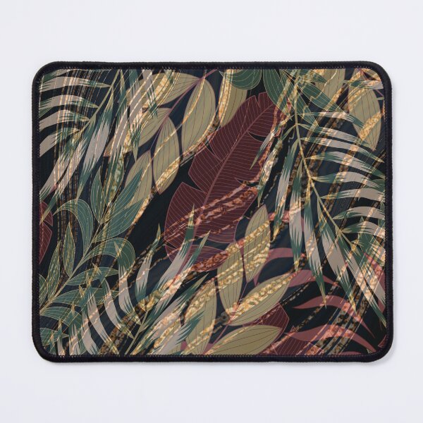Item preview, luxury gold and green leaf pattern designed and sold by Beeroclock.