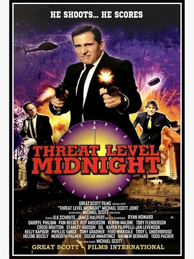 Threat Level Midnight Poster Poster For Sale By Ganenord Redbubble   Flat,750x,075,f Pad,750x1000,f8f8f8 