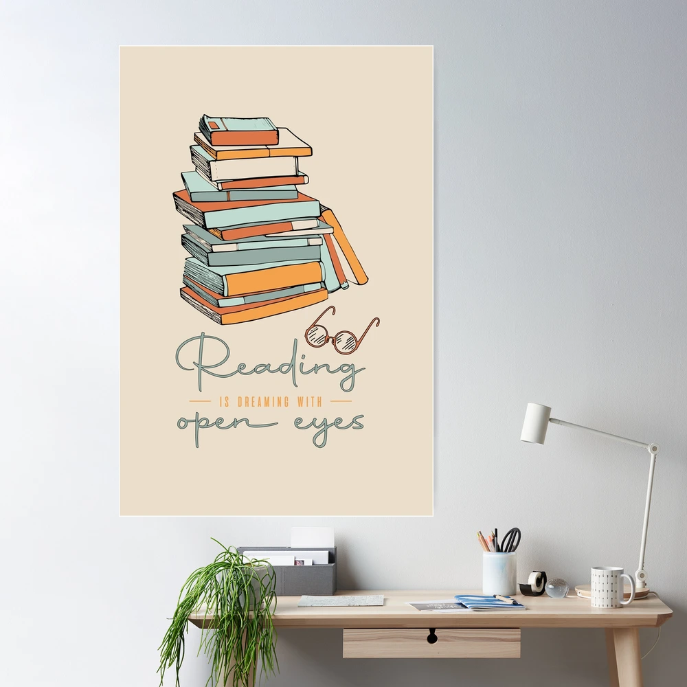 Book Lovers Quote on Reading Poster for Sale by studiopico, Poster Binder 