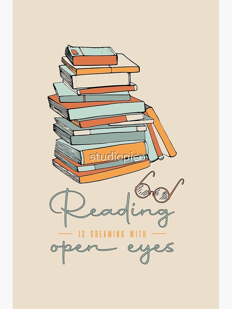 Book Lovers Quote on Reading Greeting Card for Sale by studiopico