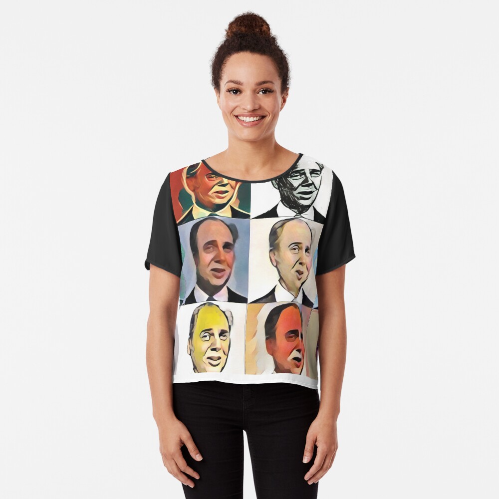 John Daker - Multicolour FanPop Chiffon Top