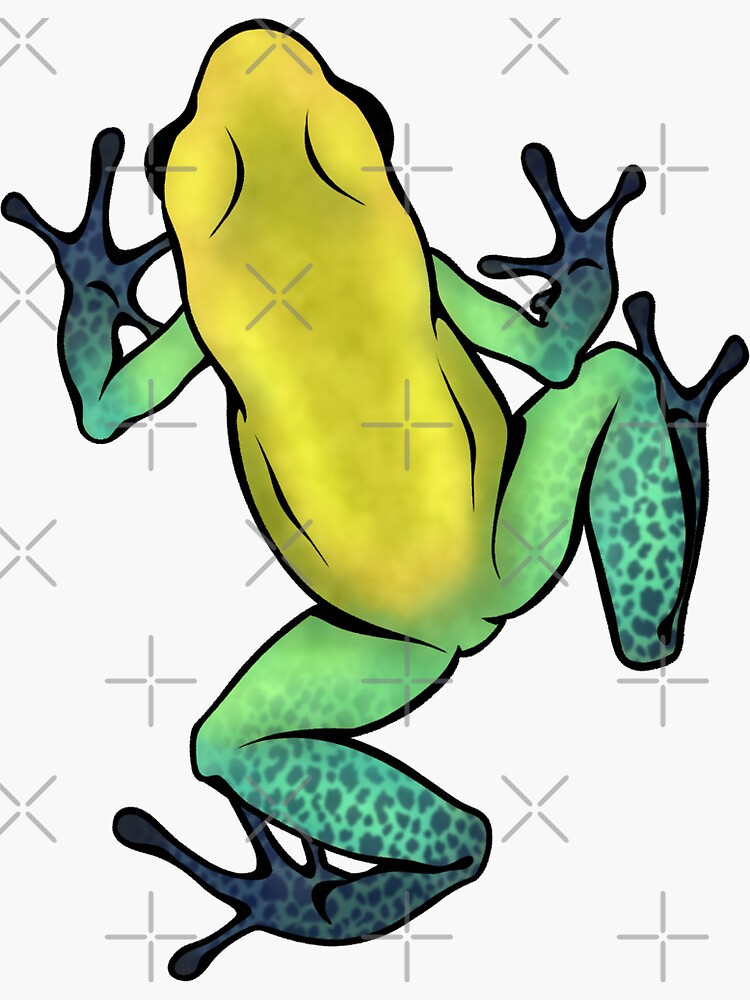 Thumbnail 3 of 3, Sticker, Phyllobates bicolor - Black-legged dart frog designed and sold by porpoisefully.